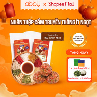 [ABBY TẶNG MỠ ĐƯỜNG] Set nguyên liệu làm nhân thập cẩm bánh trung thu vị truyền thống, ít ngọt - Thành phẩm 1kg/set
