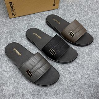  Dép Nam Quai Ngang Cao Cấp DATINNOS Đế 2 Lớp,Quai Da Microfiber Ko Thấm Nước,Khâu Quai Toàn Bộ DTH04 