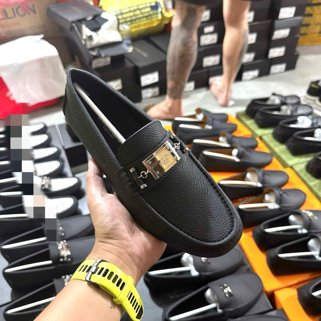 ✅FREESHIP Giày Moca nam hoạ tiết mới form ôm chân da bò thật bảo hành 12 tháng