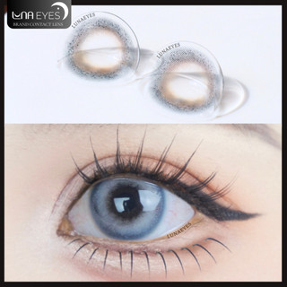   6m  Lens mắt 651 Blue màu xanh vàng nổi bật viền omber size nhỏ - thương hiệu LUNA EYES 