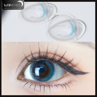   SALE  Lens mắt 656 Blue họa tiết trăng khuyết màu xanh tự nhiên size nhỏ - LUNA EYES brand 