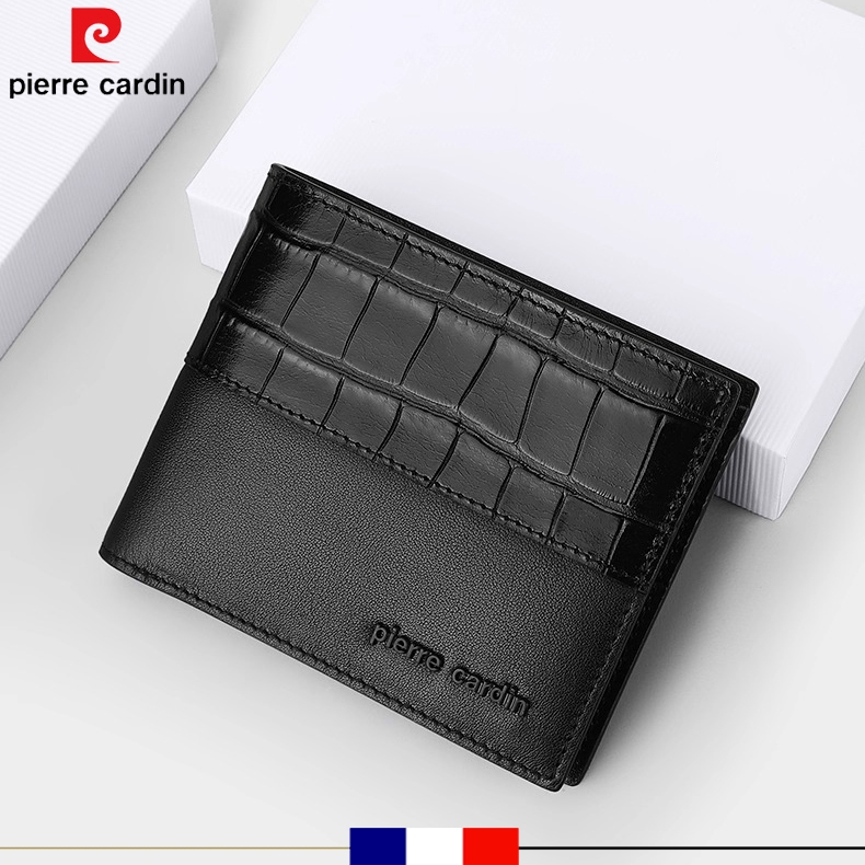 Ví Pierre Cardin chính hãng da bò thật ví ngang 2144