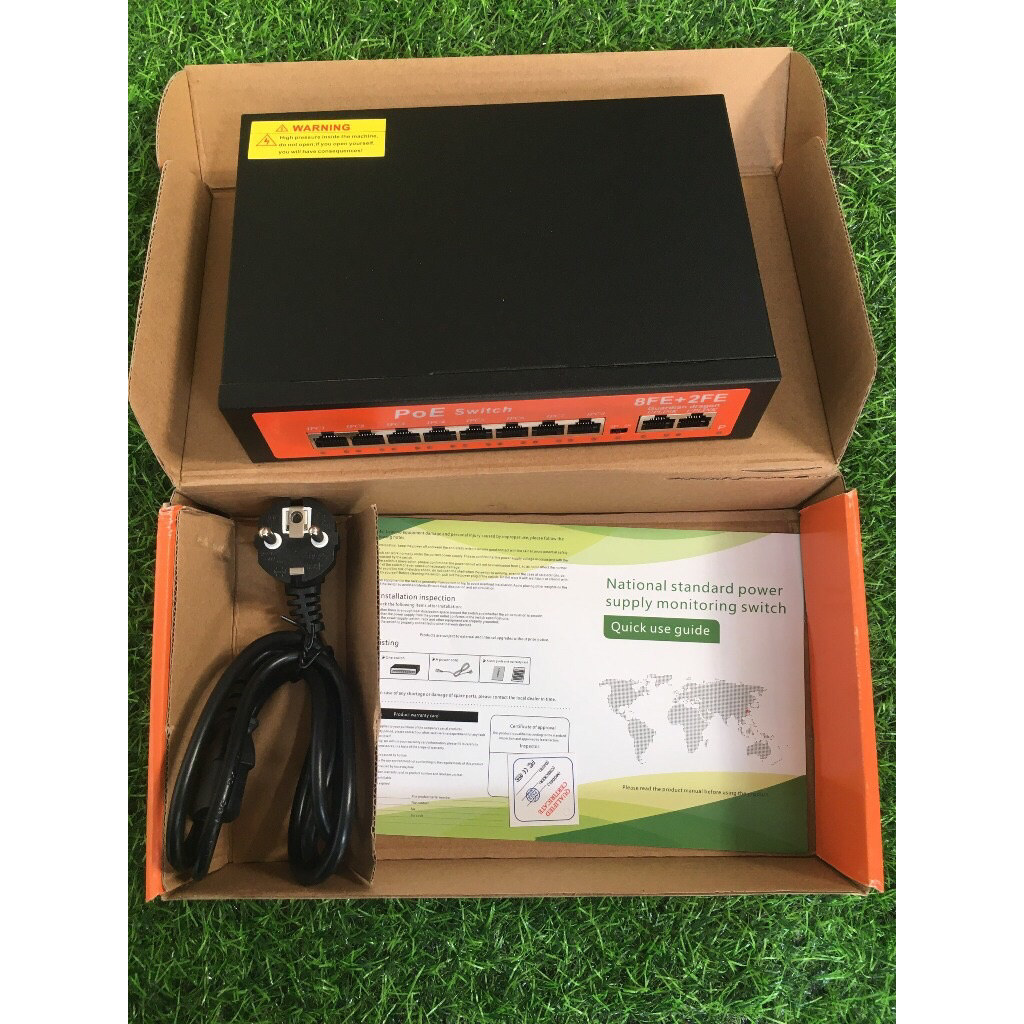 bộ chia mạng chia nguồn camera poe, switch poe