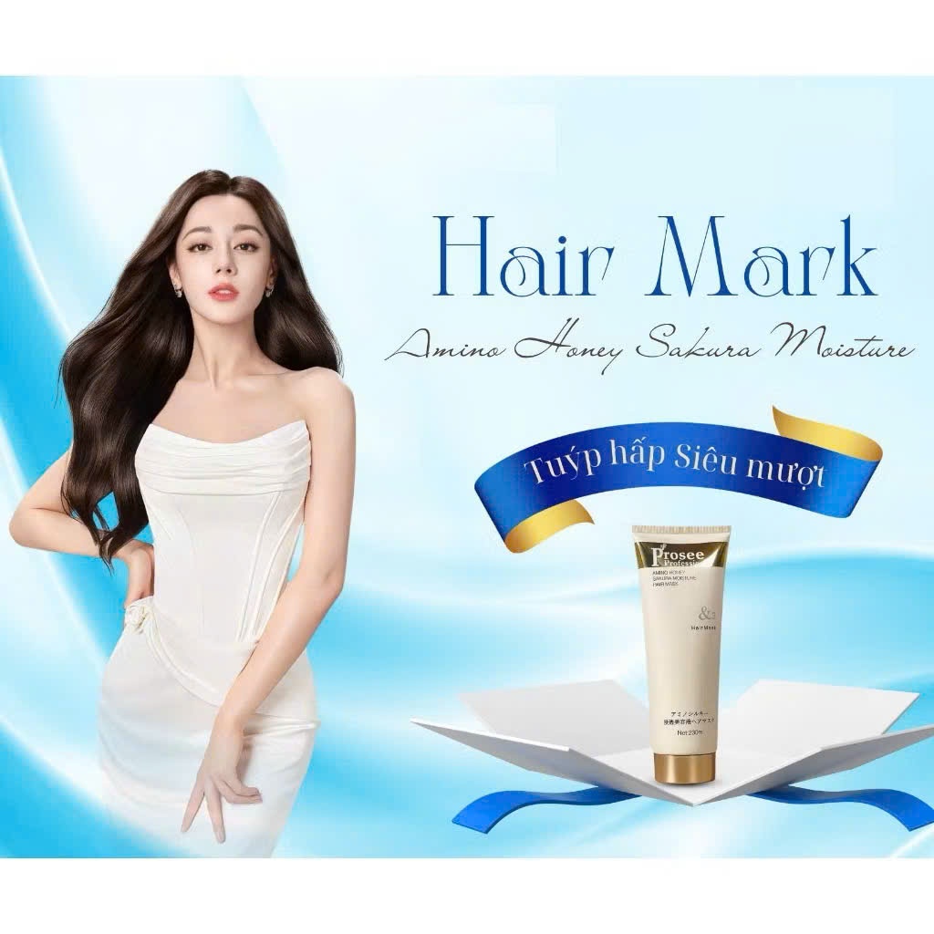 Hấp Prosee 230ml Profession Amino honey Sakura Moisture Hair Mask &3 PT1/PT2 giúp tóc mềm mượt