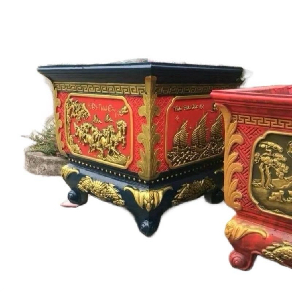Khuôn đúc chậu vuông 70 chân liền chậu cao 63 - Nhựa ABS siêu bền