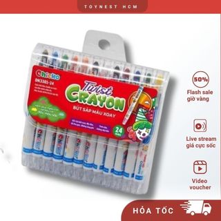 Bút Sáp Màu Xoay Duka - Bé Tập Tô Màu24 Màu DK3301-24