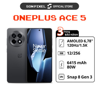  OnePlus Ace 5 Chip Snapdragon 8 Gen 3 Ram 12GB 256GB 6415 mAh. SonPixel 