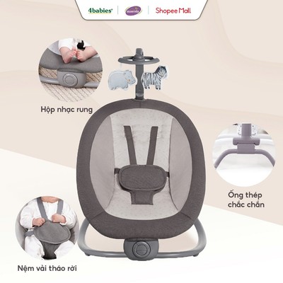 Ghế rung Mastela 6601/6605/6007, Gấp Gọn Dễ Dàng Có Pin Rời Dễ Dàng Mang Theo Chính Hãng