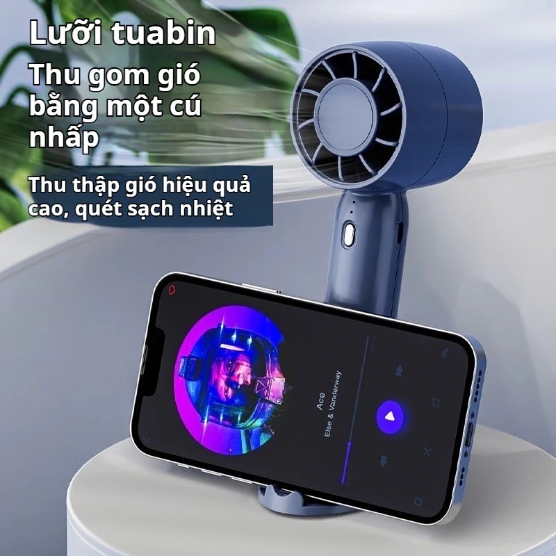 Quạt Cầm Tay Mini T10 Siêu Mát, Với 3 Tốc Độ Gió Làm Giá Đỡ Điện Thoại Có Thể Sạc Lại Pin Khủng Nhiều Màu Sắc | BigBuy360 - bigbuy360.vn