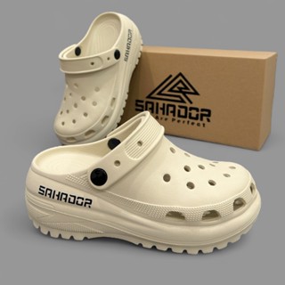  Dép sandal nữ SAHADOR dép bánh mì không kèm charm đế cao 7cm chất liệu EVA mang đi học đi làm SA 