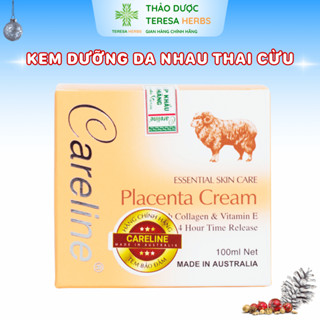 Kem Dưỡng Da Nhau Thai Cừu CARELINE Placenta Cream Collagen, Vitamin E - Hũ 100ml