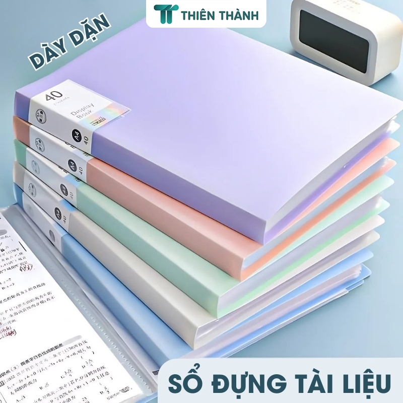 File Lá Đựng Tài Liệu A4 Cứng Cáp – Tệp Đựng Giấy Tờ Dày 30 40 60 Lá Chất Liệu PP Cao Cấp
