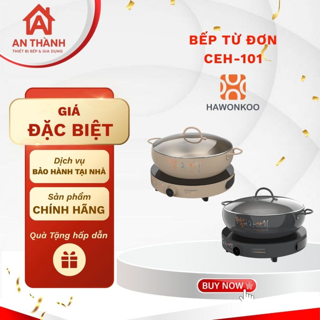 Bếp Từ Đơn Hawonkoo CEH-101 Công Suất Lớn Nấu Ăn Nhanh Gọn Tiện Lợi Chính Hãng