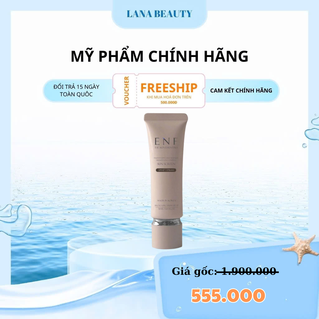  KEM CHỐNG NẮNG ĐA CHỨC NĂNG ENF The Skin Essentials SPF47 PA+++ TRẮNG DA Nâng Tone Trẻ Hóa 