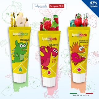 Kem đánh răng cho bé Betadent 0-12Y trẻ em nuốt được, củng cố men răng và chống sâu răng 75ml