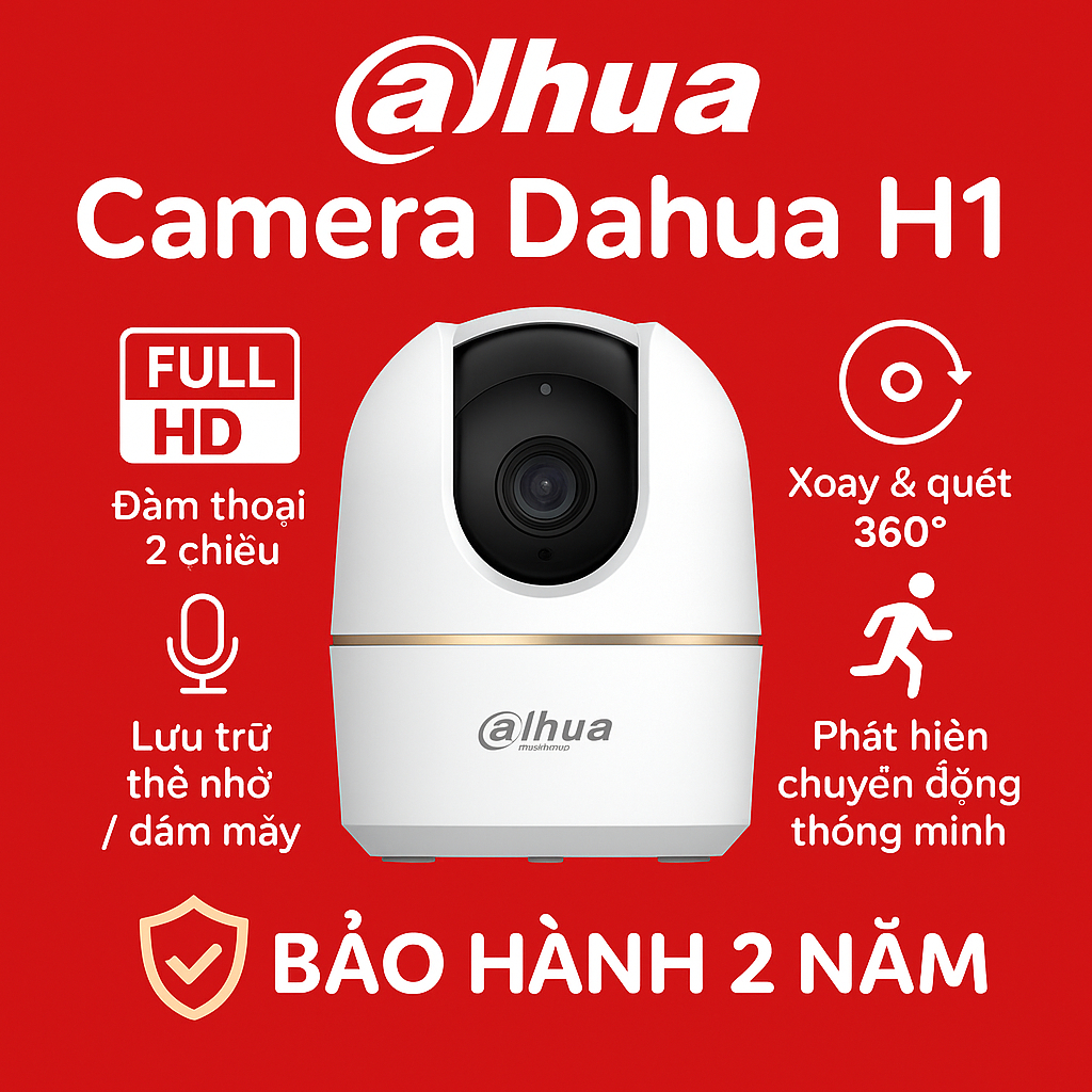 Camera Wifi Dahua Hero H4/H5 4MP/5MP,Xoay 360 trong nhà, Đàm thoại 2 chiều ,Theo dõi chuyển động
