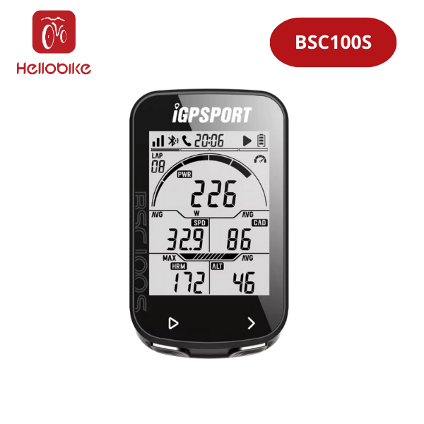 IGPSPORT BSC100S – Đồng hồ đo tốc độ xe đạp không dây, LCD 2.6 inch, GPS chuẩn IPX7 chống nước