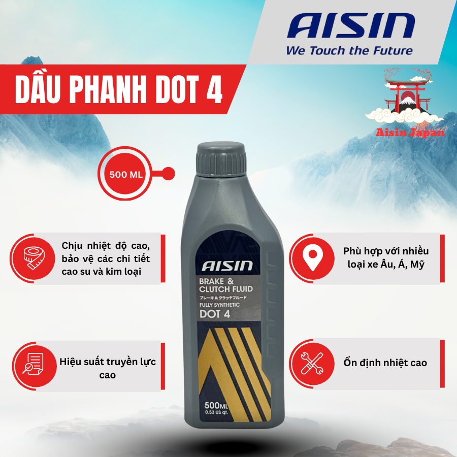 DOT4 Dầu thắng Dầu Phanh DOT-4 AISIN Nhật Bản