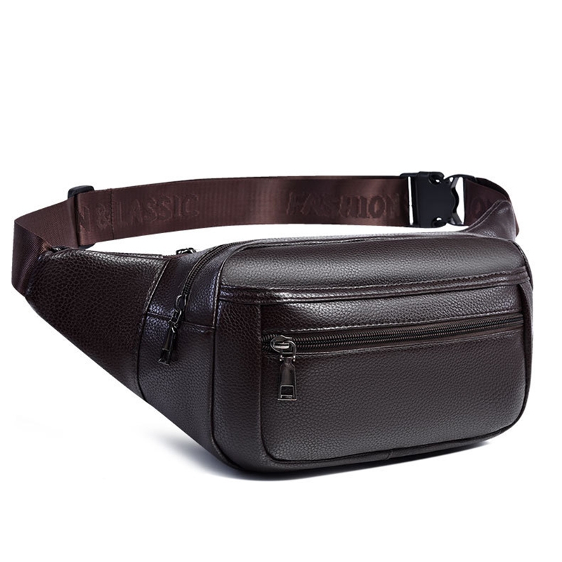 Túi Da PU Đeo Bụng Đa Năng Size Lớn Nhiều Ngăn TUI-270