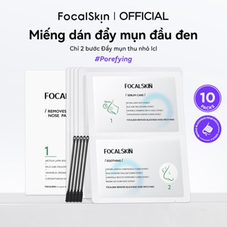 Miếng dán mũi loại bỏ mụn đầu đen 3 bước FOCALSKIN làm sạch sâu Mụn Đầu Đen Và Se Khít Lỗ Chân Lông 3ml*2