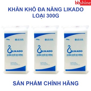 ( COMBO 5 GÓI ) Khăn khô đa năng cho bé LIKADO 300g xanhkid