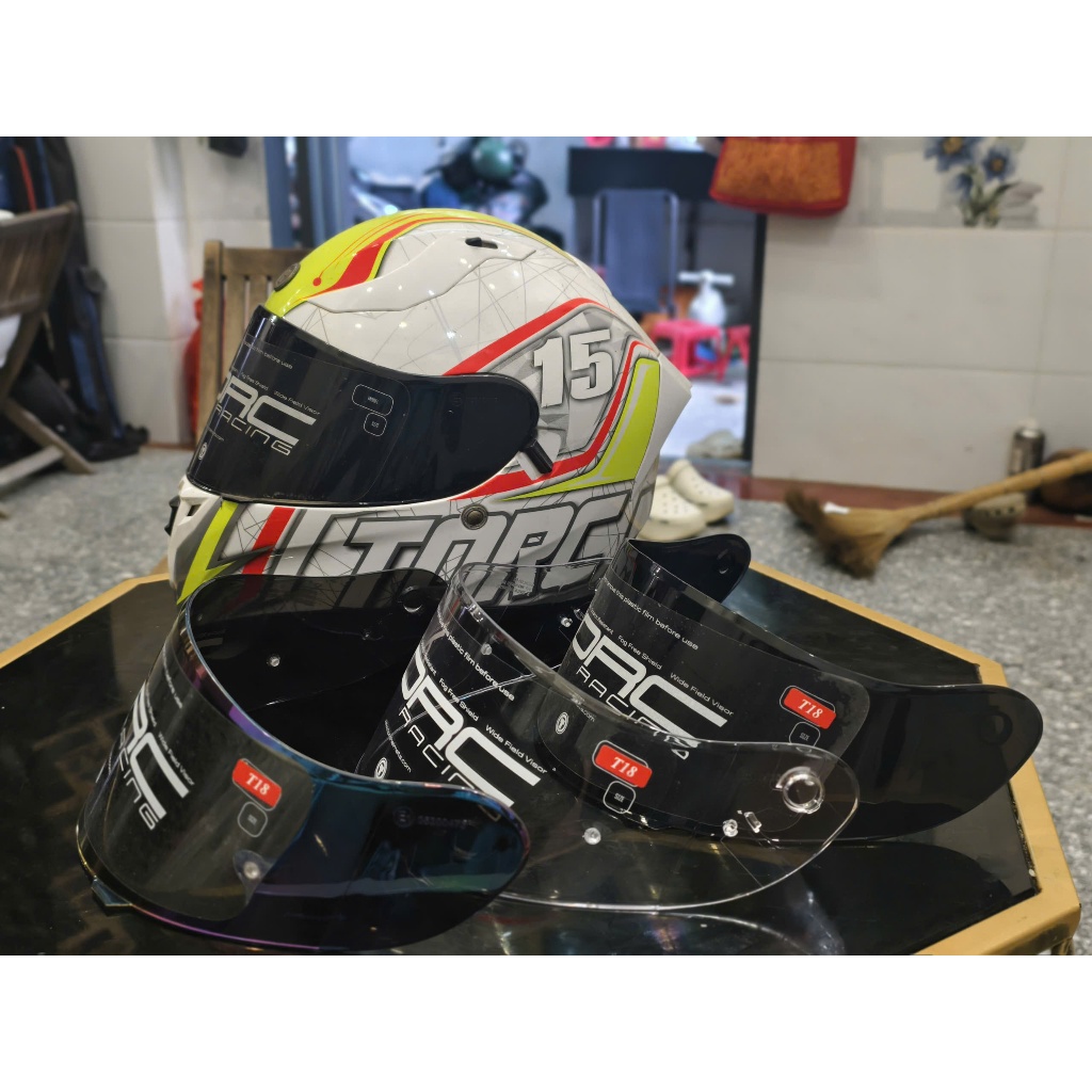 Kính rời thay thế cho nón bảo hiểm TORC T18, POC T18, POC Revo nhiều màu