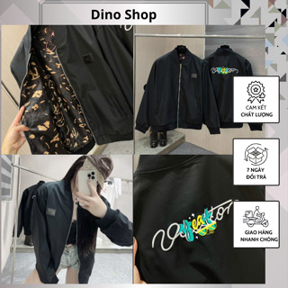  Áo Khoác Gió Nam Eo Vì Đính Logo Đá Trước Ngực Cực Chất - Áo Khoác Gió Nam 2 Lớp Thêu Chữ Sau Lưng Cực Đẹp 