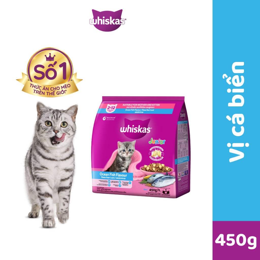 Hạt Khô Cho Mèo Con WHISKAS Junior, 450g.