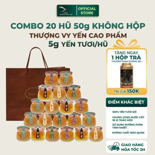 [Tặng Túi Giấy] Combo 20 Hũ Yến Cao Phẩm 5G Yến Thật Hũ 50G Chưng Sẵn Không Kèm Hộp 5 Vị Cici Thượng Đỉnh Yến Sào Yến