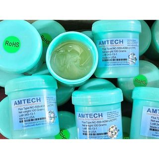 [Hộp xanh ngọc nhạt] Mỡ hàn Amtech NC-559-ASM-UV(TPF) 100g