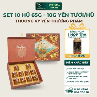 [Hoả Tốc HN] Set Quà 10 Hũ Yến Chưng Sẵn Thượng Phẩm CiCi Thượng Đỉnh Yến Công Nghệ Cao Nguyên Chất Yến Sào Khánh Hòa