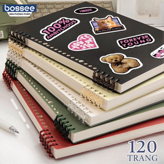   Tặng Sticker   Sổ còng thay được giấy A5 B5 bìa nhựa pvc chống nước sổ tay vở ghi chép tự trang trí diy xinh xắn 