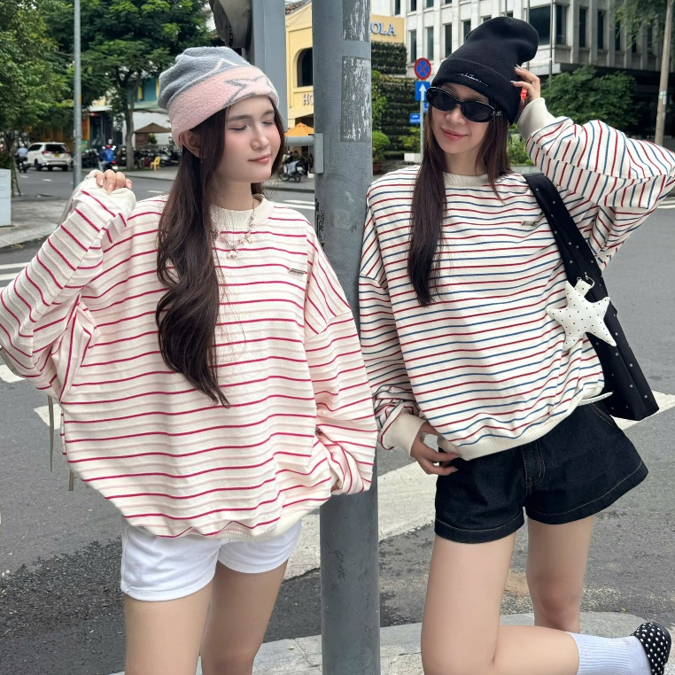 [BST THU ĐÔNG] ÁO SWEATER KẺ SỌC PREMIUM CHẤT VẢI LEN DỆT THOÁNG MÁT FORM BOXY UNISEX | SSSTORE.AESTHETIC | BigBuy360 - bigbuy360.vn