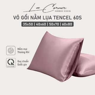 Vỏ Gối Nằm Lụa Tencel 60s Cao Cấp LEE CORNER, áo gối không khóa kéo 35x50 40x60 45x65 48x74 50x70 60x80cm (có may riêng)