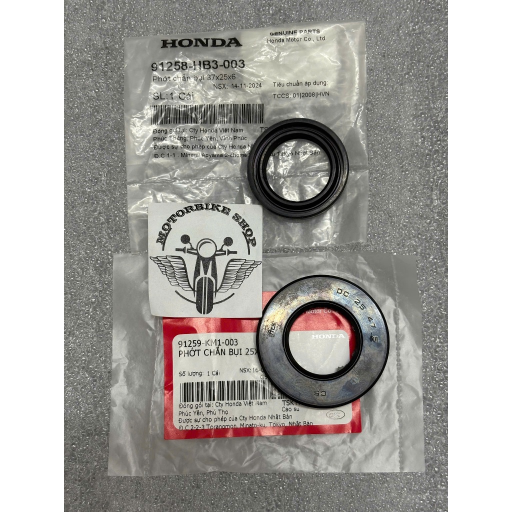 phớt che bụi gấp nhôm sh ý dylan ps air blade 110 2007-20212 chính hãng 91259KM1003 91258HB3003