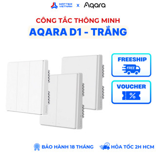  Aqara D1 - Công Tắc Thông Minh Zigbee Nút Nhấn Cơ Âm Tường Bản Không Dây N Dây N Số Nút 1 2 3 - BẢN QUỐC TẾ 