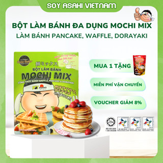 Bột làm bánh Pancake, Bánh Waffle, Bánh cá trộn sẵn - Mochi Mix thương hiệu Soy Asahi - 400gram