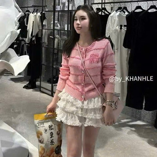 áo khoác cardigan,áo khoác len,chất len miu viền xù khuy đá hot trend sành điệu dễ thương cute XD36
