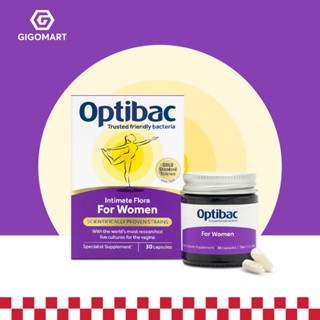  Men Vi Sinh Phụ Khoa Optibac tím For Women bổ sung lợi khuẩn chăm sóc vùng kín tăng cường sức đề kháng phụ nữ 30 viên  