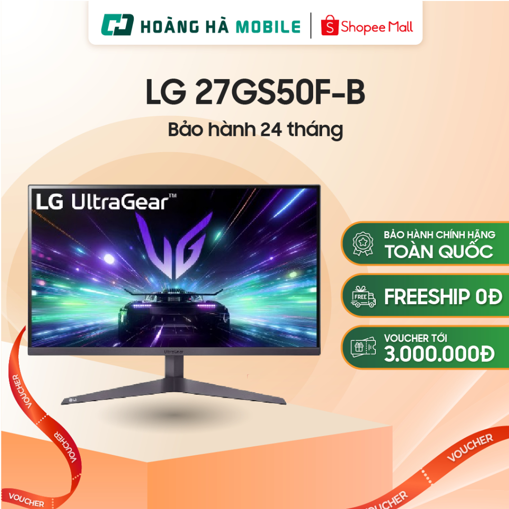 Màn hình LG 27GS50F-B (27 INCH/FHD/VA/180HZ/1MS) - Chính hãng bảo hành 24 tháng