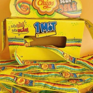  Sỉ 1 Bịch 12 Dây Kẹo Dẻo Cầu Vòng Chupa chups 1m Hương Vị Trái Cây 