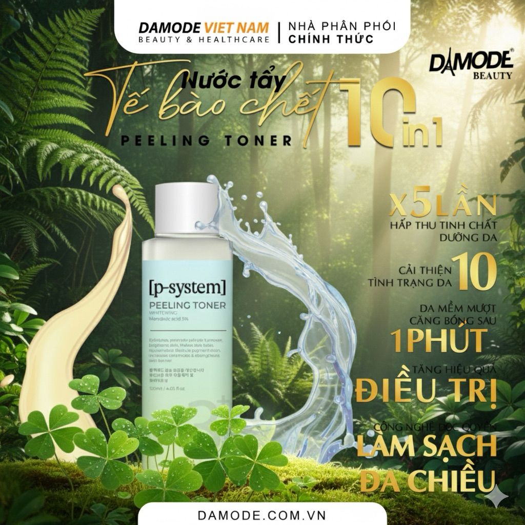 Nước Tẩy Tế Bào Chết P-System – Dưỡng Da Peeling Toner Damode