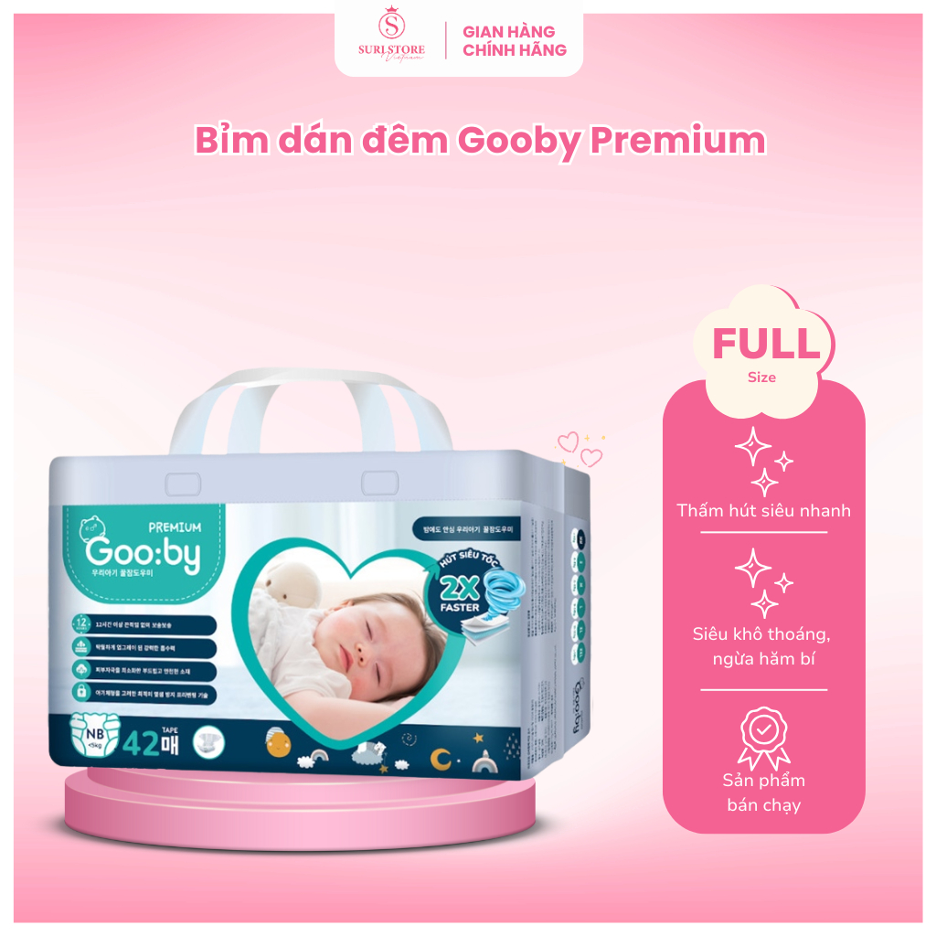Bỉm dán đêm Gooby Premium