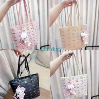 🎁🎁SIÊU SALE -Túi xách công sở hoạ tiết Kitty TẶNG KÈM CHARM GẤU đựng vừa A4, tài liệu đi học đi làm