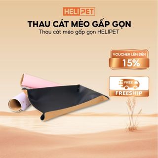  Chậu Cát Vệ Sinh Cho Mèo HELIPET Chất Liệu Da Simili Gập Gọn Nhẹ Dễ Làm Sạch 