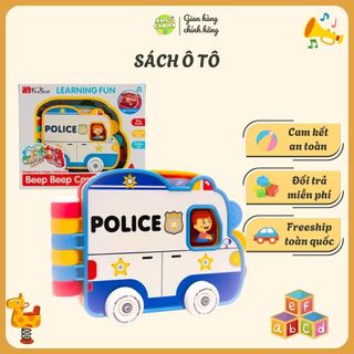 Đồ Chơi Sách Ô tô Âm Nhạc Tiếng Anh Ahihi Theo Chủ Đề Xe Bus, Cảnh Sát , Cứu Hỏa