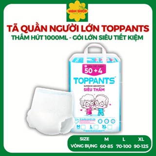   TẶNG KÈM 4 MIẾNG GÓI  Tã Quần Người Lớn TOPPANTS | Bỉm Người Lớn Chống Tràn 12h Siêu Khô Thoáng Giá Rẻ | Size M L XL 