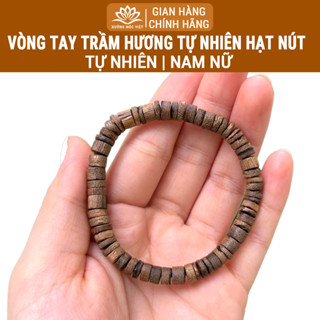 Vòng tay trầm hương tóc kiến tự nhiên hạt nút size 8mm mang bình an may mắn - Xưởng Mộc Việt