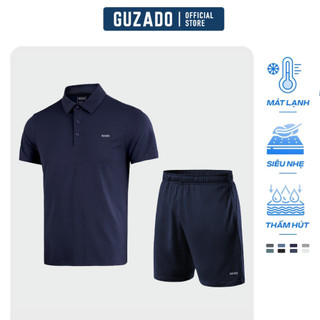  Bộ Quần Áo Nam Thể Thao Guzado Mẫu Polo Cộc Tay Vải Coolmax Thoáng Khí Mềm Mại Thoải Mái BPL02 