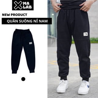  Quần Nỉ Nam Cao Cấp Nỉ 2 Da 380gsm XMALAB Vải Dày Mịn Form Chuẩn Thể Thao Bo Chun Gấu B142 